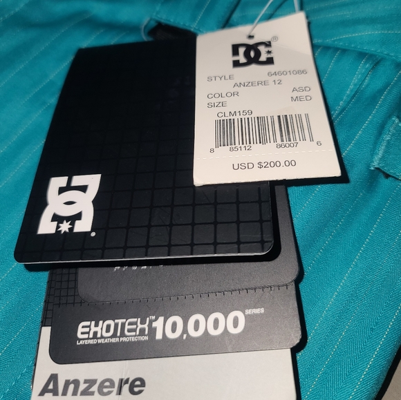 NWT Women's DC Exotex Anzere 10k Series Snowboard Ski Snow Pants Aqua M $200 - Picture 11 of 11